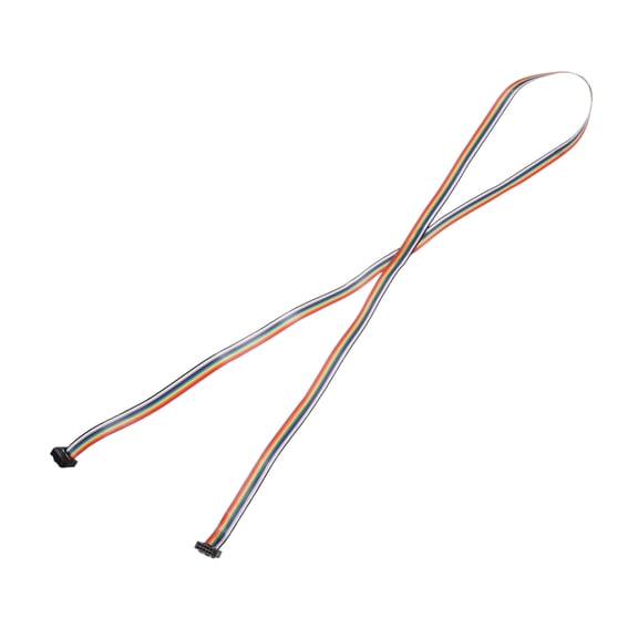 Uxcell IDC Rainbow Wire Flat Ribbon Cable 2.54mm Pitch 10 Pin Connection Line 4 ft Length 1 Pcs