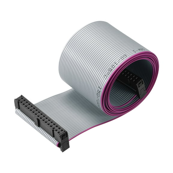 Uxcell IDC Wire Flat Cable FC/FC Connector A-type 34 Pins 0.1'' Pitch 3.28ft Length Ribbon