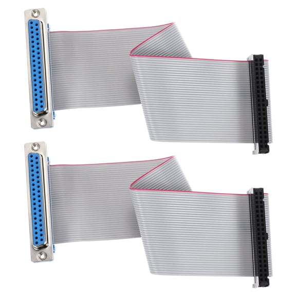 Uxcell IDC Wire Flat Ribbon Cable DB37 Female to FC-40 Female Connector 2.54mm Pitch 20cm Length 2pcs