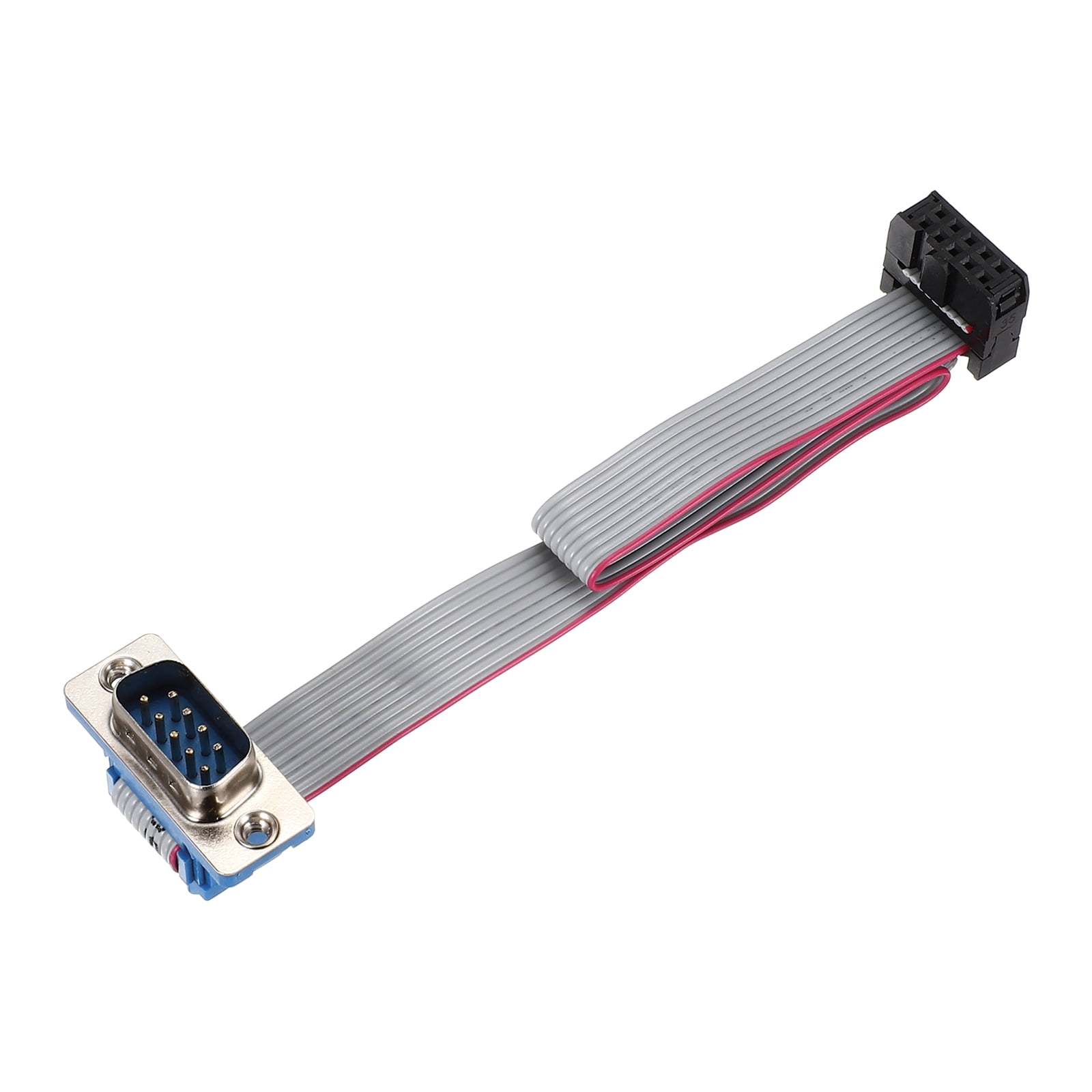 Uxcell IDC Wire Flat Ribbon Cable DB9 Female To FC-10 Female Connector 2 54mm Pitch 30cm Length 2pcs - View #10
