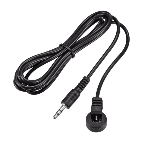 Uxcell IR Infrared Receiver Extender Cable 0.14" Jack 4.9FT Long 26ft Receiving Distance Black Flat Head