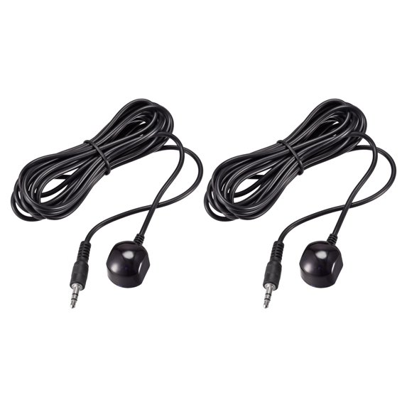 Uxcell IR Infrared Receiver Extender Cable 0.14" Jack 9.8FT Less Than 26FT Receiving Distance 2Pcs