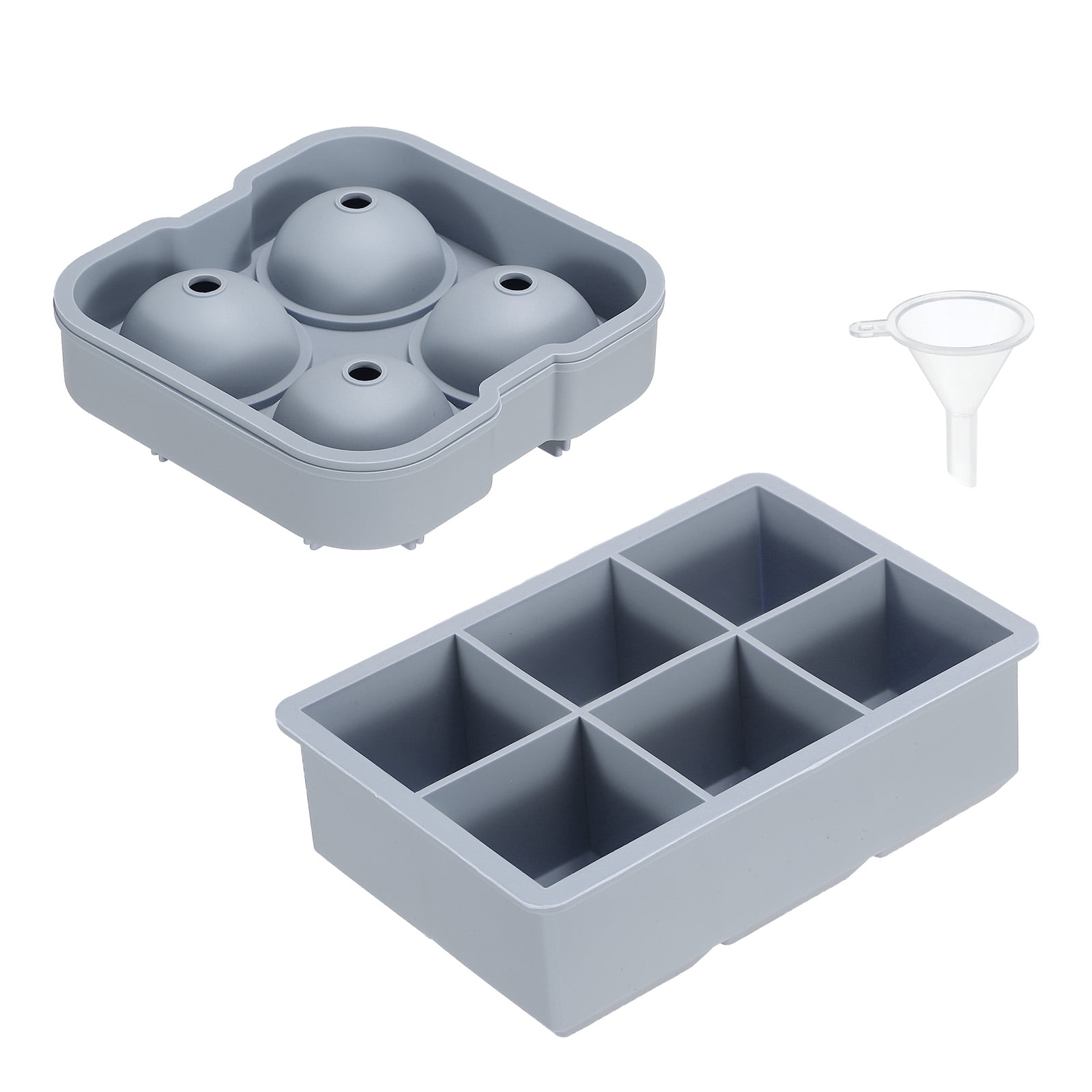 Square Rice Maker Uxcell Ice Tray(Set of 2), Blue 4 Grid Sphere Ice Ball Maker & 6 Grid ...