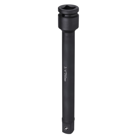 Uxcell Impact Socket Extension Bar 3/4" Square Drive 10" Long CR-V Steel Extension Rod Ratchet Wrench Driver Adapter for Axle Nut Sockets, Black