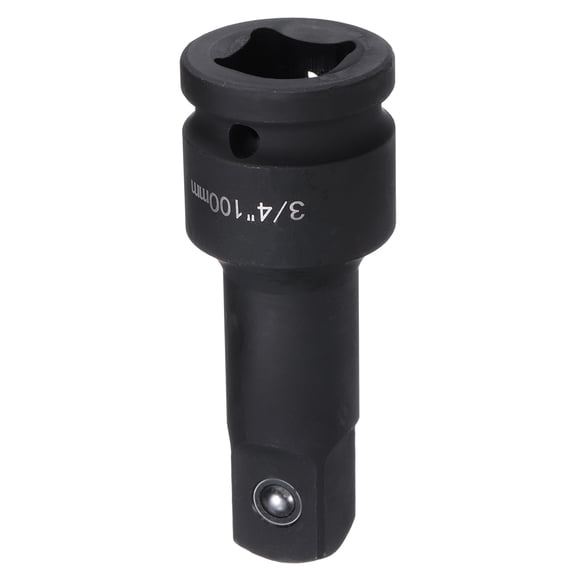 Uxcell Impact Socket Extension Bar 3/4" Square Drive 4" Long CR-V Steel Extension Rod Ratchet Wrench Driver Adapter for Axle Nut Sockets, Black