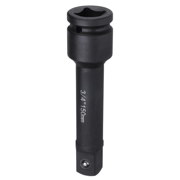 Uxcell Impact Socket Extension Bar 3/4" Square Drive 6" Long CR-V Steel Extension Rod Ratchet Wrench Driver Adapter for Axle Nut Sockets, Black