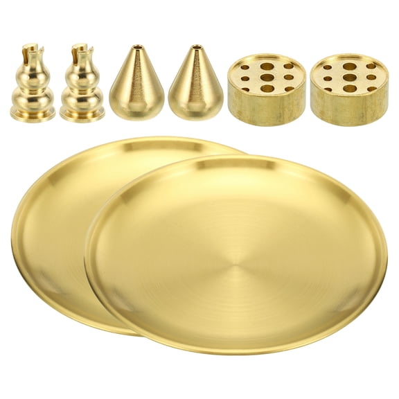 Uxcell Incense Holder Kit 2 Set Brass Incense Stick Holder Incense Burner Ash Catcher Stand Base 3 Styles