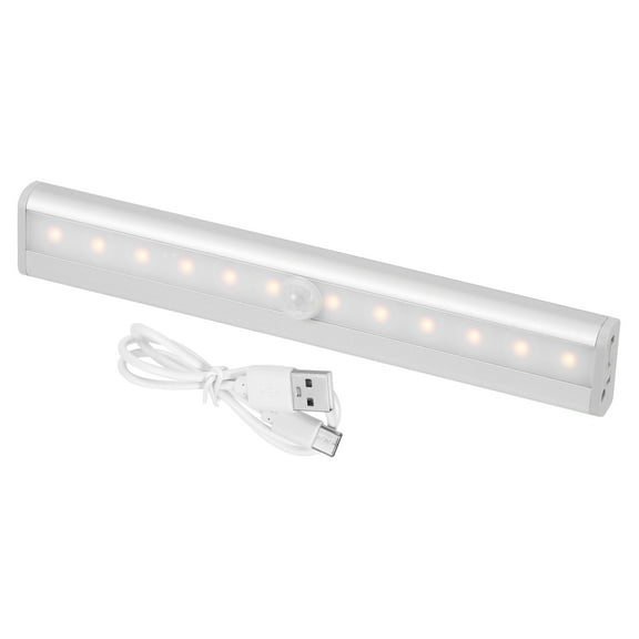 Uxcell Indoor LED Stair Lights Motion Sensor, Rechargeable Under Counter Light Strips for Closet, Kitchen, Bedroom