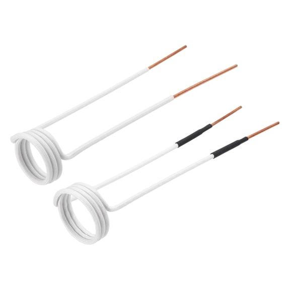 Uxcell Induction Heater Coil,2 Pcs 1000W 110V Magnetic Induction Heater Tools 30/35mm ID x 19/20.5mm Length Magnetic Coils for Rusty Bolts Nuts Screws Removal, White
