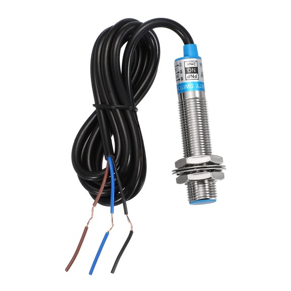 Uxcell Inductive Proximity Sensor, PNP NO M12 DC 6-36V 300mA Proximity Switch Detector Approach Sensor 2mm 3 Wire for Industrial Automation LJ12A3-2-Z/BY