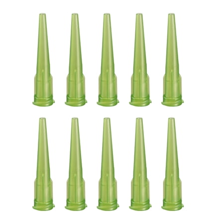 Uxcell Industrial Blunt Tip Tapered Dispensing Fill Needle 14ga X 1.26" Olive 10 Pcs