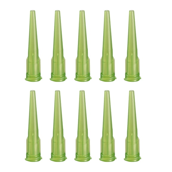 Uxcell Industrial Blunt Tip Tapered Dispensing Fill Needle 14ga X 1.26" Olive 10 Pcs