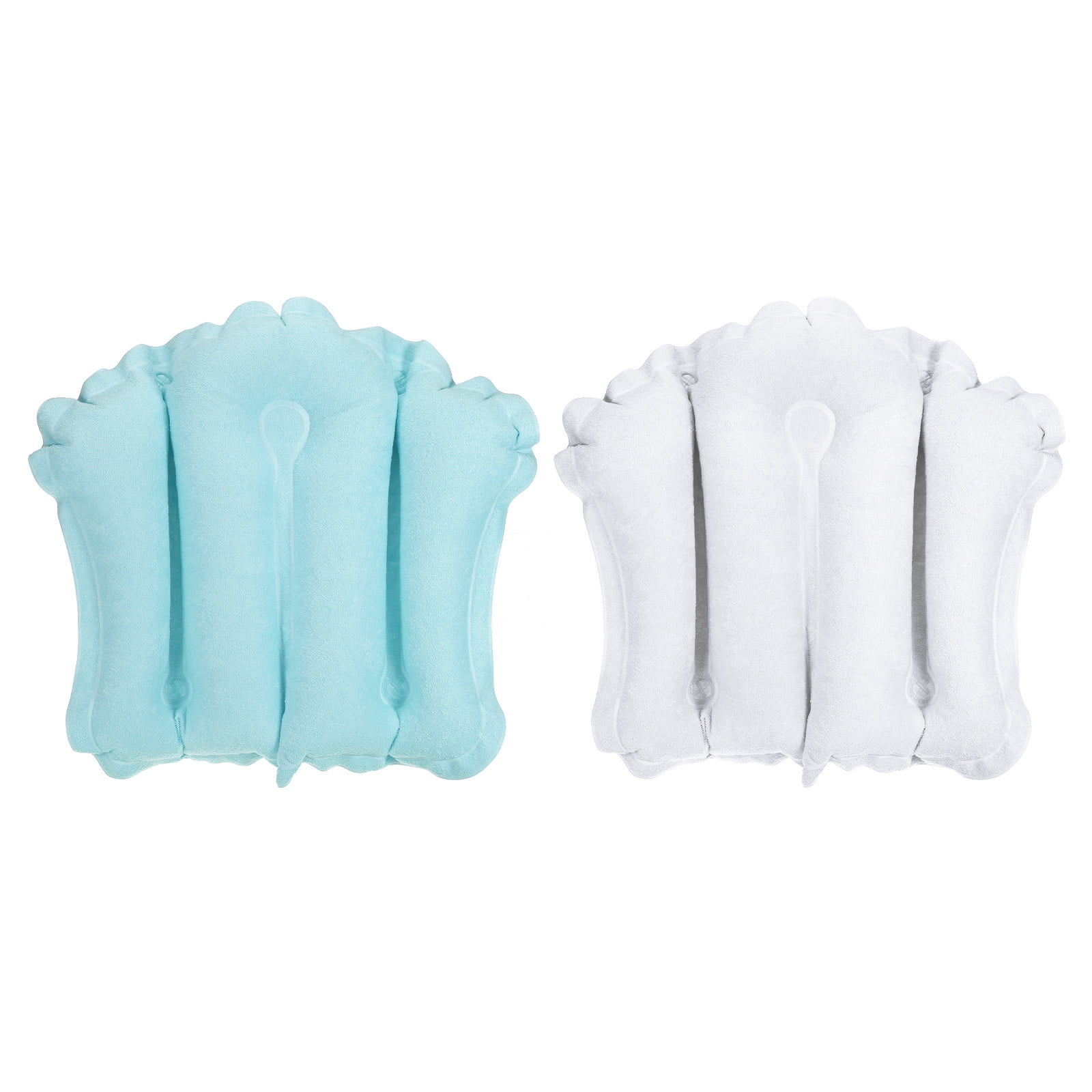 Uxcell Inflatable Bath Pillow with Suction Cups, 2 Pack Terry Cloth ...