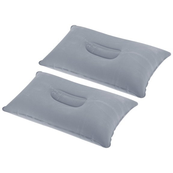 Uxcell Inflatable Pillow, Squared Ultralight Camping Travel Pillow for Hiking, Gray 2 Pack