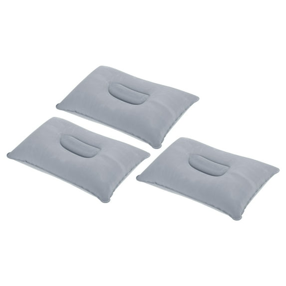 Uxcell Inflatable Pillow, Ultralight Camping Travel Pillow for Hiking, Gray 3 Pack