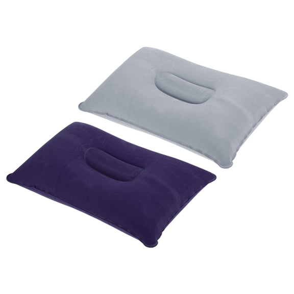 Uxcell Inflatable Pillow, Ultralight Camping Travel Pillow for Hiking, Gray Dark Purple 2 Pack