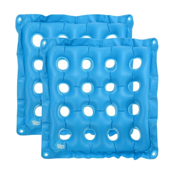 Uxcell Inflatable Seat Cushion, Portable Air Chair Cushions Square Seat Pads, Blue 2 Pack