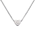 thumbnail image 1 of Uxcell Initial Heart Necklace for Women, 18K Gold Plated Stainless Steel Chain Dainty Personalized Name Letter C Pendant Necklaces for Woman Jewelry Gifts, Silver Tone, 1 of 6