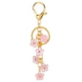 thumbnail image 1 of Uxcell Initial Letter Flower Keychain, Alphabet G Enamel Charm Flower Keyring, Pink, 1 of 6