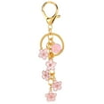 thumbnail image 1 of Uxcell Initial Letter Flower Keychain, Alphabet K Enamel Charm Flower Keyring, Pink, 1 of 6
