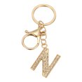 thumbnail image 1 of Uxcell Initial Letter Key Chain A-Z Keychain Initials Keyring Cute Metal Crystal Alphabet Keyring for Keys N, 1 of 7