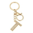 thumbnail image 1 of Uxcell Initial Letter Key Chain A-Z Keychain Initials Keyring Cute Metal Crystal Alphabet Keyring for Keys T, 1 of 7