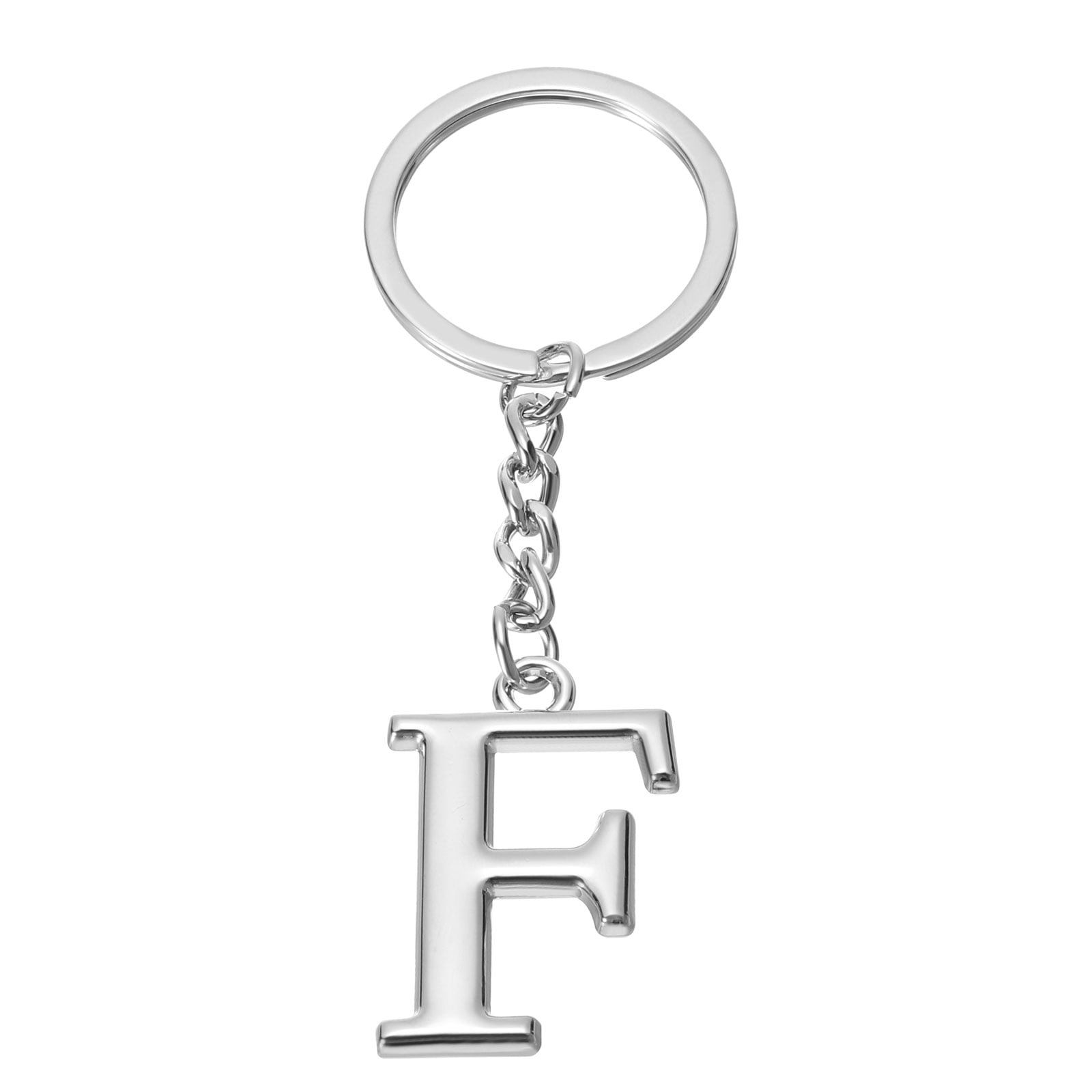 Uxcell Initial Letter Key Chain Letter F Key Chain Pendant Key Ring Bag ...