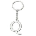 thumbnail image 1 of Uxcell Initial Letter Key Chain, Letter Q Key Chain Pendant Key Ring Bag Backpack Decor, Silver, 1 of 7