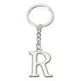 thumbnail image 1 of Uxcell Initial Letter Key Chain, Letter R Key Chain Pendant Key Ring Bag Backpack Decor, Silver, 1 of 7