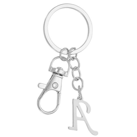 Uxcell Initial Letter Keychain, Key Chain DIY Pendant Key Ring Bags Backpacks Decor for Men Women Party Gifts Favors A