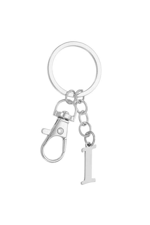 Initial Letter Keychain, Key Chain DIY Pendant Key Ring Bags Backpacks Decor for Men Women Party Gifts Favors I