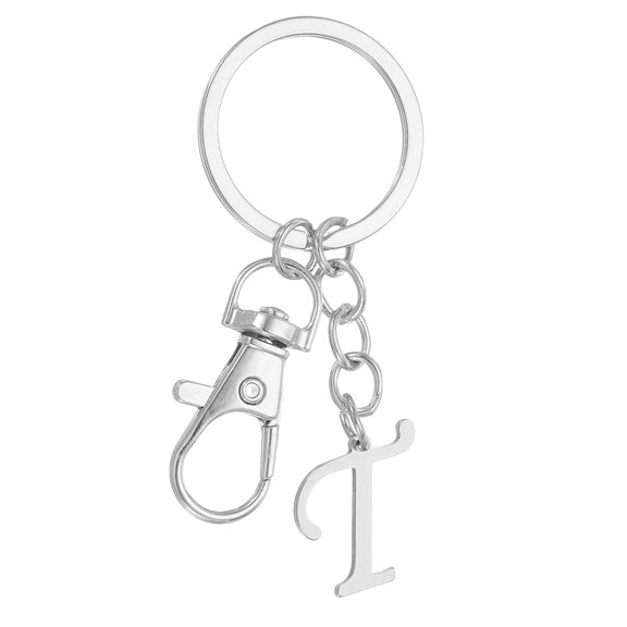 Uxcell Initial Letter Keychain, Key Chain DIY Pendant Key Ring Bags Backpacks Decor for Men Women Party Gifts Favors T
