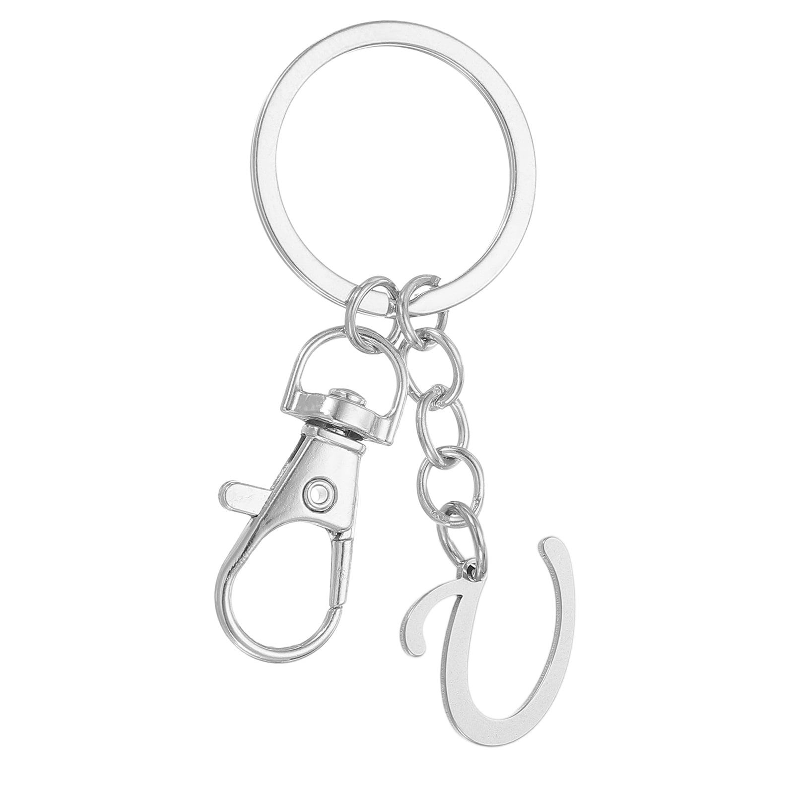 Uxcell Initial Letter Keychain, Key Chain DIY Pendant Key Ring