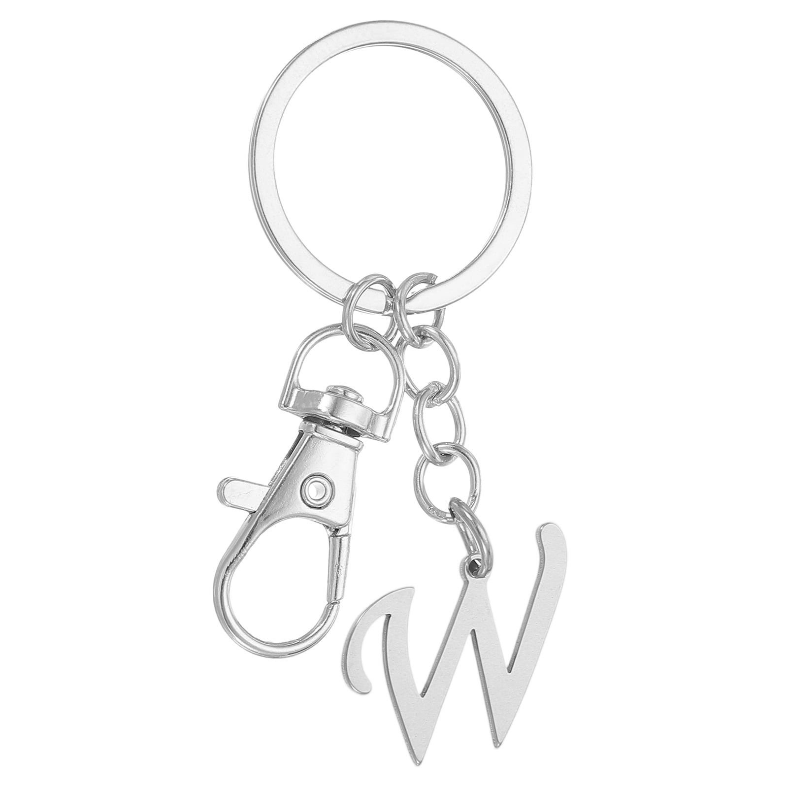 Uxcell Initial Letter Keychain, Key Chain DIY Pendant Key Ring