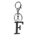 thumbnail image 1 of Uxcell Initial Letter Keychain, 1PCS Key Chain Stainless Steel, Black ( Letter F), 1 of 7
