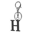 thumbnail image 1 of Uxcell Initial Letter Keychain, 1PCS Key Chain Stainless Steel, Black ( Letter H), 1 of 7