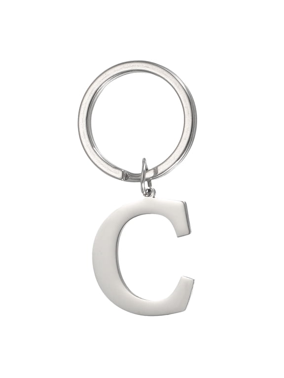 Initial Letter Keychain, A-Z Alphabet Key Chain for Men Women Purse Handbag Decor Letter (C)