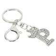 thumbnail image 1 of Uxcell Initial Letter Keychain, Letter P Crown Design Charm with Crystal Diamonds Decorative Alphabet Pendants for Bag Backpack DIY Craft, Silver Tone, 1 of 6