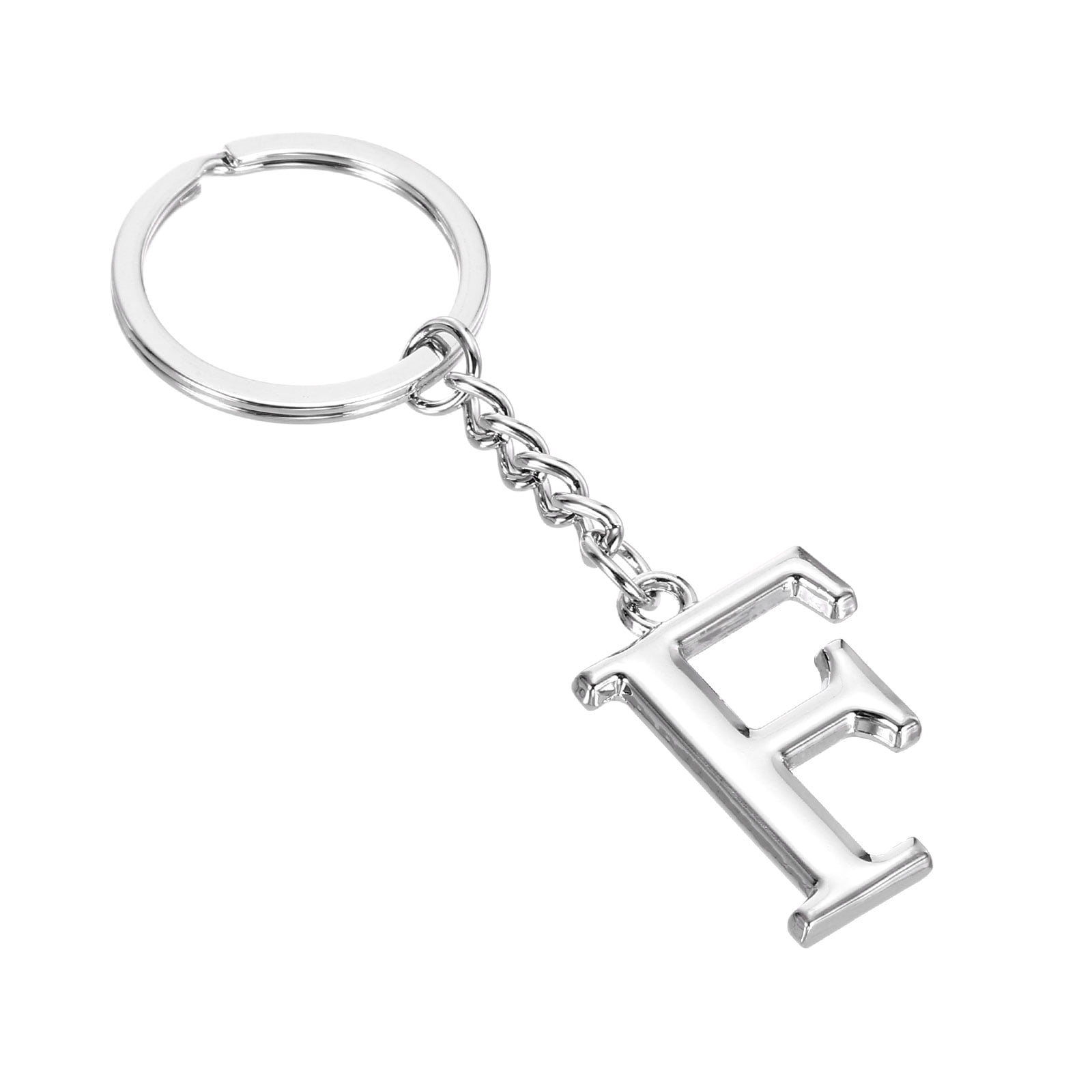 Uxcell Initial Letter Keychain Metal Alphabet Pendant Key Chain Charm ...