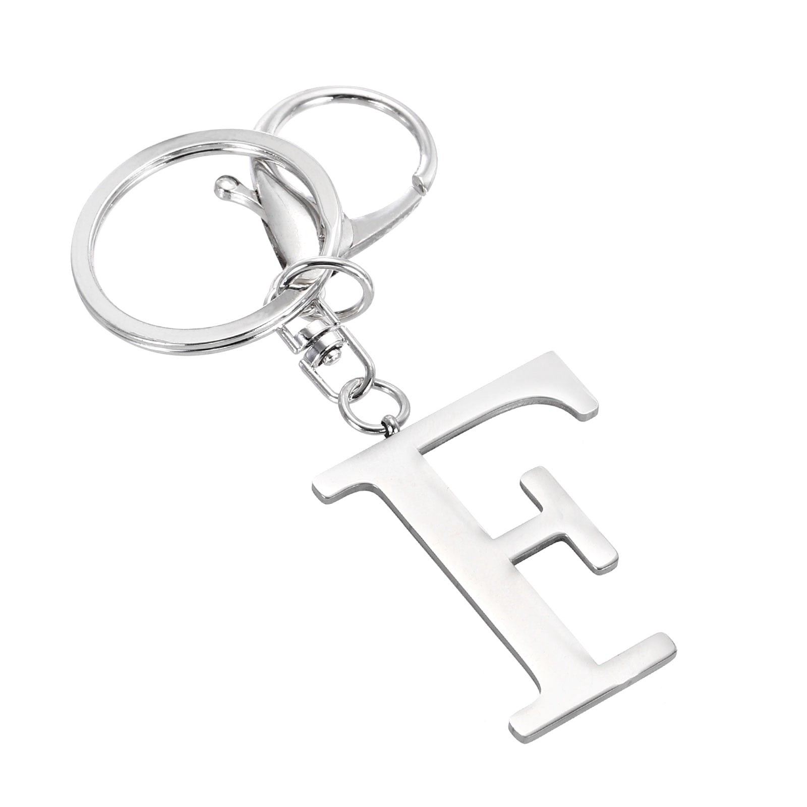Uxcell Initial Letter Keychain Metal Alphabet Women Girls Gift Key ...