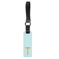 thumbnail image 1 of Uxcell Initial Letter Keychain, PU Leather Key Fob Cute Alphabet Keychain for Backpack Handbag Car Keys Sky Blue Letter T, 1 of 7