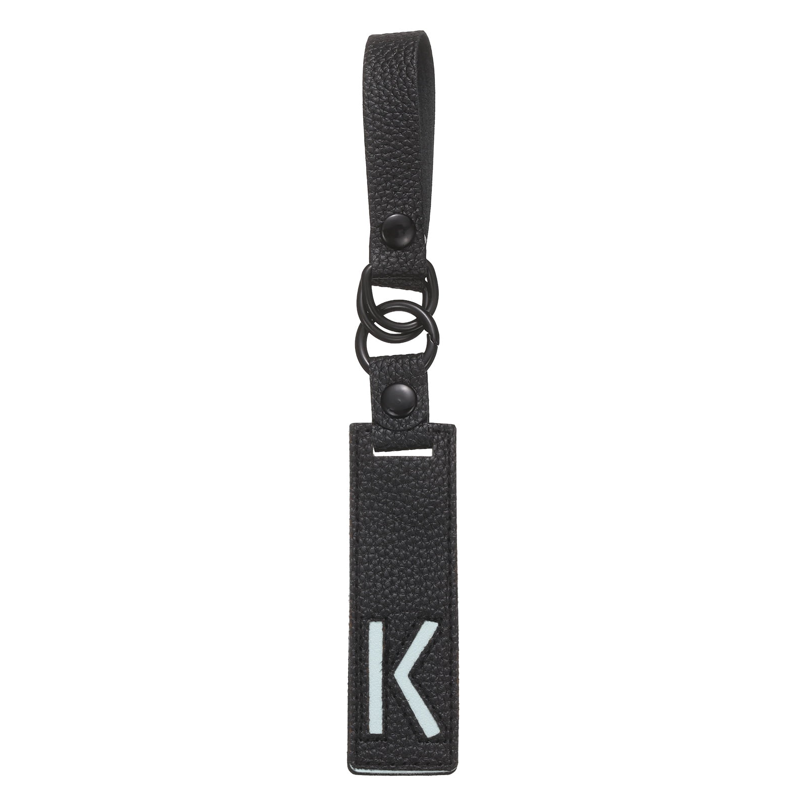 Key Chain K Uxcell Initial Letter Keychain - PU Leather Two-tone Splicing Alphabet ...