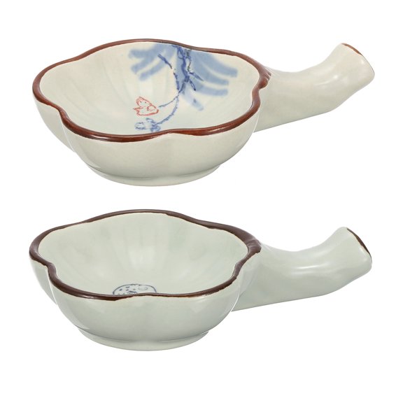 Uxcell Ink Dish Plate for Chinese Japanese Calligraphy, 2Pcs, White