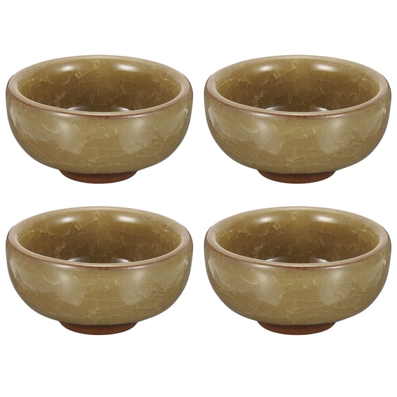 Uxcell Ink Dish Plate for Chinese Japanese Calligraphy, 4Pcs, Yellow