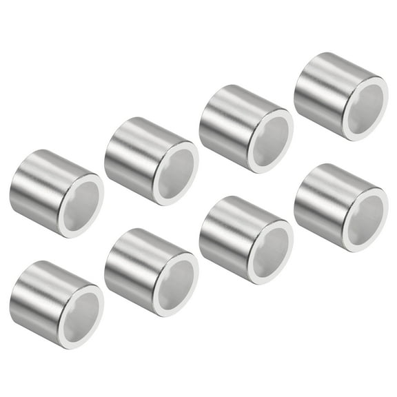 Uxcell Inline Axle Bearing Spacers Skates Speed Spacer Hardware Aluminum for 8mm Axle Roller, Silver 8 Pack