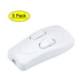 thumbnail image 1 of Uxcell Inline Cord Switch AC 250V 1A Duplex On-Off Feed-Through Rocker Switch for Desk Light White 5Pack, 1 of 5