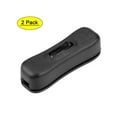 thumbnail image 1 of Uxcell Inline Cord Switch AC 250V 2A SPST Feed-Through Rocker Switch for Bedroom Table Lamp Desk Light Black 2Pack, 1 of 5