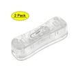 thumbnail image 1 of Uxcell Inline Cord Switch AC 250V 2A SPST Feed-Through Rocker Switch for Bedroom Table Lamp Desk Light Clear 2Pack, 1 of 5