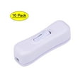 thumbnail image 1 of Uxcell Inline Cord Switch AC 250V 2A SPST Feed-Through Rocker Switch for Bedroom Table Lamp Desk Light White 10Pack, 1 of 5