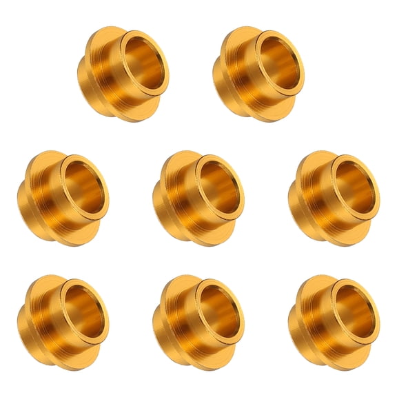 Uxcell Inline Skate Bearing Bushing Spacers, Skate Axles Shaft Spacers Roller Bushing Gasket Wheel Center Bearing Fitting for (Skating/Skateboard) 8mm & 8 Pcs & Aluminum & Gold